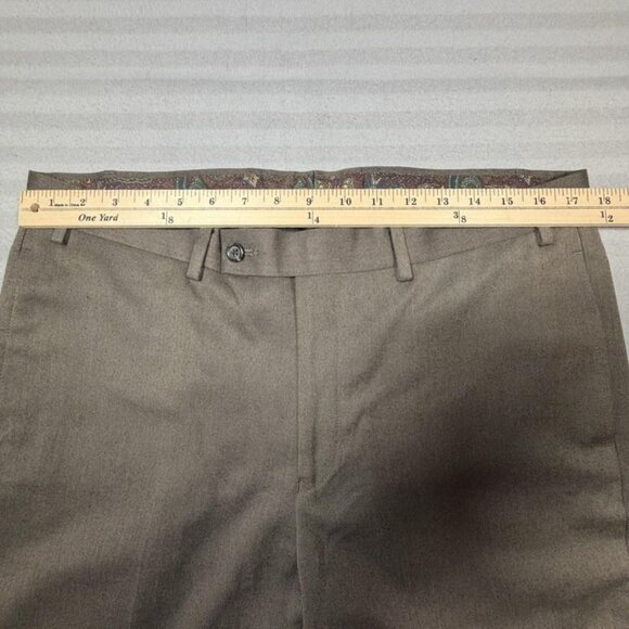Lauren Ralph Lauren Pants Mens 36x29 Brown Dress Slacks Flat Front Straight Leg - Picture 5 of 13